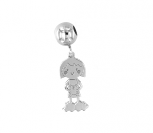 Bambina con peluche per bracciale componibile MY FAMILY