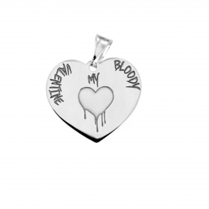 Charm #bloodyvalentine con incisione 